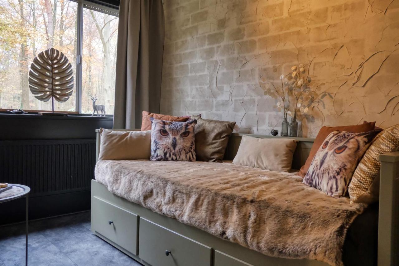 Lodge In Een Bosrijke Omgeving Met Hottub & Sauna Opt Rheezerveen Kültér fotó